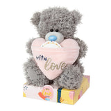 Personalised Carte Blanche Heart Plush soft toy with a soft, plush exterior, perfect for gifting and cuddling.