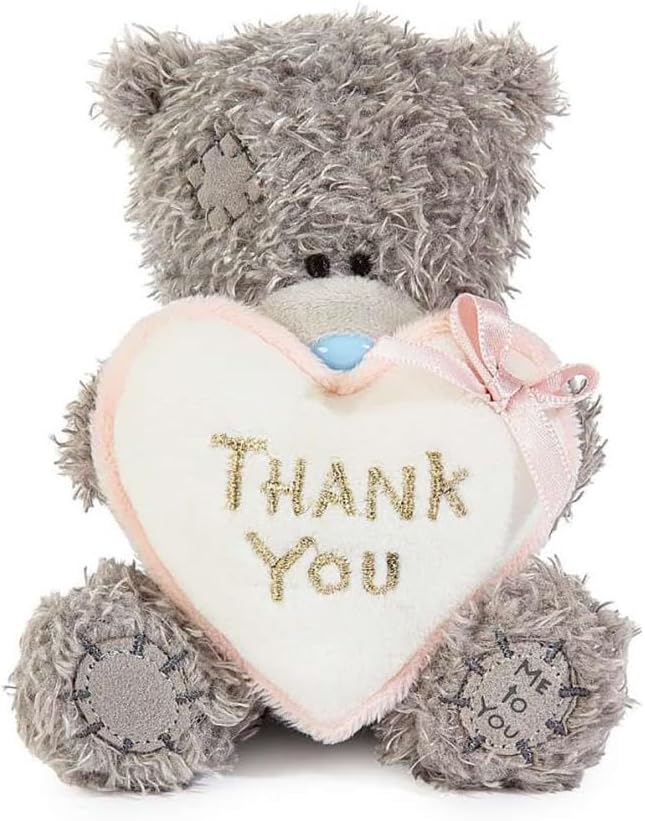 Carte Blanche Tatty Teddy plush bear, 10cm high, soft toy from the official Thank You Bear collection, plush giftware.