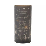 Celebrations memorial tube light keepsake honoring grandad with "Thoughts of You" tribute, featuring a soft illuminated design.