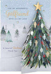 Hallmark Boxed Christmas Card for Girlfriend – Classic Winter Scene with Tree Design