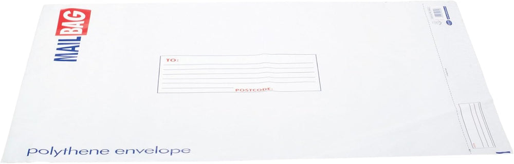 County jumbo polythene mail bags measuring 50 x 65 cm, ideal for secure packaging and mailing supplies.