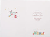Snow People with Scarf Grandson Christmas Card – Festive Winter Design