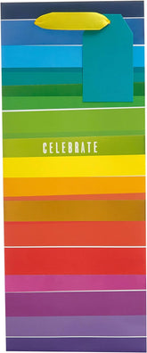 Bottle Gift Bag For Her/Female - Rainbow Design