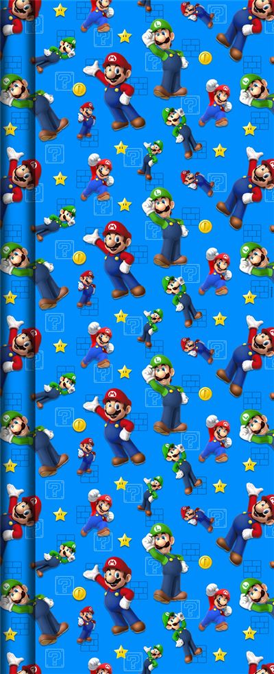 Super Mario Bros 2M Gift Wrap Roll