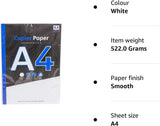 A4 DG copier and printer paper, 80gsm, bright white, 100 sheets, suitable for printing and copying in office environments.