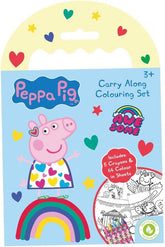 DG Peppa Pig Carry Along game featuring colorful Peppa Pig characters and portable game components for kids.