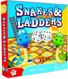 DG Snakes & Ladders Family Classics Board Game with colorful game board and game pieces for family fun and entertainment.