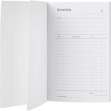 A5 1-80" invoice duplicate book by DG, with white cover and pages for copying invoices, designed for business record keeping.