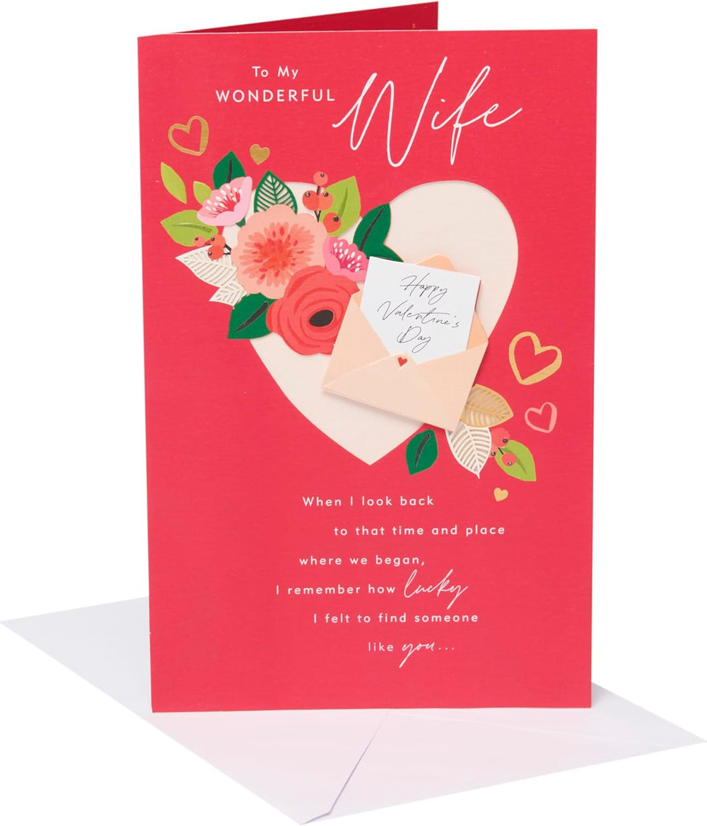 UK Greetings Valentine's Day Card for Wife - Wonderful Design