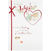 Lovely Wife Medium Christmas Card – “You’re The Heart” Sentimental Design