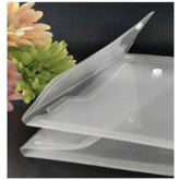 Single Clear A5 Plastic Folder Document Wallets Poppers