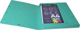 Exacompta elasticated filing archive box in assorted colors, 270x340mm size, 25mm spine, 600gsm pressboard, pack of 8.