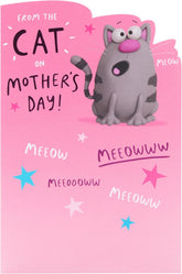 Funny Mother's Day Card from The Cat – Cute Cartoon Design for Cat Lovers