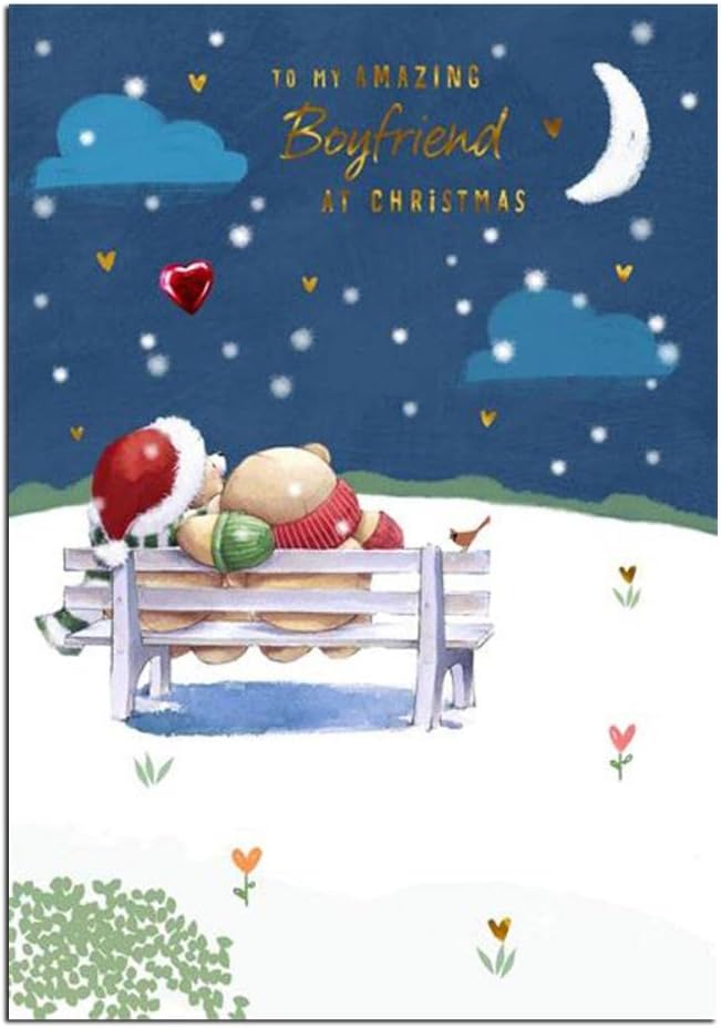 Christmas Card for Boyfriend – Open Verse Festive Design