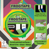 Green Frog Tape painter's masking tape for multi-surface indoor painting, designed for sharp lines and clean decorating results.