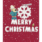 Boofle Holding Snowflake Merry Christmas Card