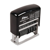 12-in-1 Self Inking Date Stamp - Date Stamp Plus 12 Phrases - 3.8mm Character Height, Black
