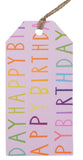 Glick pack of 4 pink Happy Birthday gift tags for gift packaging and accessories, featuring cheerful birthday designs.