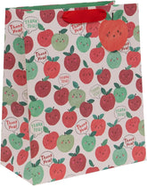 Glick thank you apple design large gift bag with colorful apple illustrations for gift packaging and special occasions