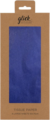 Glick royal blue four sheets tissue paper for gift packaging, soft and lightweight with vibrant color for elegant wrapping.