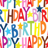 Glick Tissue PS Happy Birthday multi-colored tissue paper for gift packaging, featuring festive birthday-themed designs.