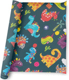 Glick Wrap 2M Ps Jnrs Dinoroar gift wrapping paper with colorful dinosaur patterns for kids' presents