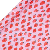 Glick R Wrap 4M Km Sweet Strawberries gift wrapping paper with red strawberries design on white background.