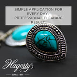 Hagerty Fine Stones BL Cloth cleaner for jewelry care, soft cleaning cloth with brand logo, designed for polishing fine jewelry.