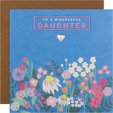 Hallmark birthday card for daughter featuring a floral bloom design with colorful flowers and elegant lettering.