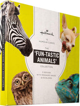 Set of 10 Hallmark birthday cards with humorous photographic designs in 5 different styles, perfect for celebrating birthdays.