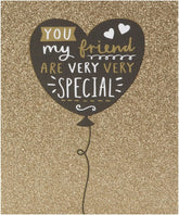 Hallmark birthday greeting card with heart and glitter design, perfect for someone special, featuring colorful and festive artwork.