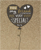 Hallmark birthday greeting card for someone special with heart and glitter design, featuring colorful, festive artwork.