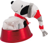 Hallmark Snoopy Christmas tree topper featuring a festive red and white Peanuts design for holiday decorations.