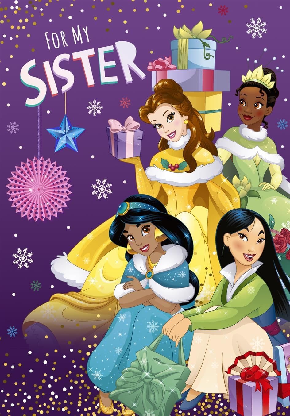 Hallmark Christmas greeting card for sister with heartfelt festive message and seasonal design, perfect for holiday wishes.