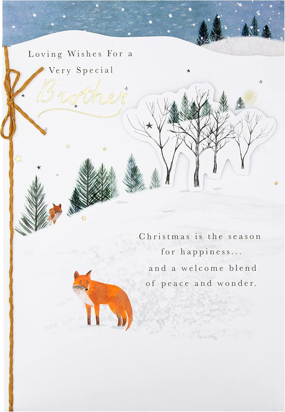 Hallmark Christmas greeting card for brother with festive seasonal design and heartfelt holiday wishes.