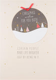 Hallmark Christmas greeting card with 3D ribbon and glitter design, festive holiday imagery and elegant details