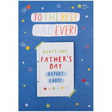Hallmark Father's Day Card for Dad with contemporary keepsake activity design, featuring colorful illustrations and heartfelt message.