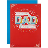 Hallmark Father's Day card for Dad with contemporary silver sparkles design and heartfelt message inside.