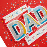 Hallmark Father's Day Card for Dad with a contemporary silver sparkles design, featuring elegant and festive visual elements.