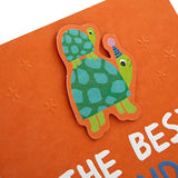 Hallmark Father's Day card for Grandad featuring a cute tortoise design with colorful illustrations and heartfelt message.