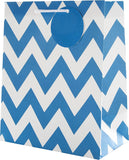 Hallmark multi-occasion gift bag bundle with three blue-themed gift bags of different sizes, featuring contemporary designs.