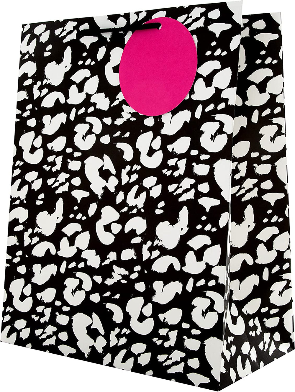 Hallmark large leopard print gift bag, multi-occasion gift packaging with bold animal print design on paper bag.