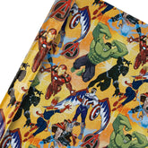 Hallmark Marvel Avengers design gift wrapping paper roll featuring superhero graphics for gift wrapping and stationery use.