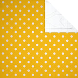 Hallmark yellow polka dot gift wrap with a 2-meter roll, perfect for wrapping presents and stationery projects.