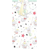 Hallmark Disney Dumbo gift wrapping paper sheet with matching tag, featuring Dumbo the flying elephant for wrapping and gift presentation.