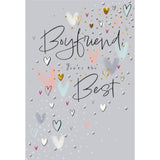 Hallmark greeting card for boyfriend's birthday with "You're the Best" message, featuring colorful, cheerful design.