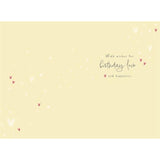 Hallmark greeting card for fiancée's birthday with a heartfelt message, featuring a beautiful design perfect for celebrating her.