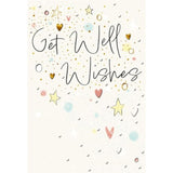 Hallmark Get Well Soon greeting card with colorful design and uplifting message for wishing someone a speedy recovery.