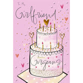 Hallmark greeting card for girlfriend birthday with "You're Gorgeous" message, featuring romantic design and heartfelt sentiment.