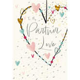 Hallmark birthday greeting card for partner with romantic message, featuring colorful floral design and heartfelt sentiment.